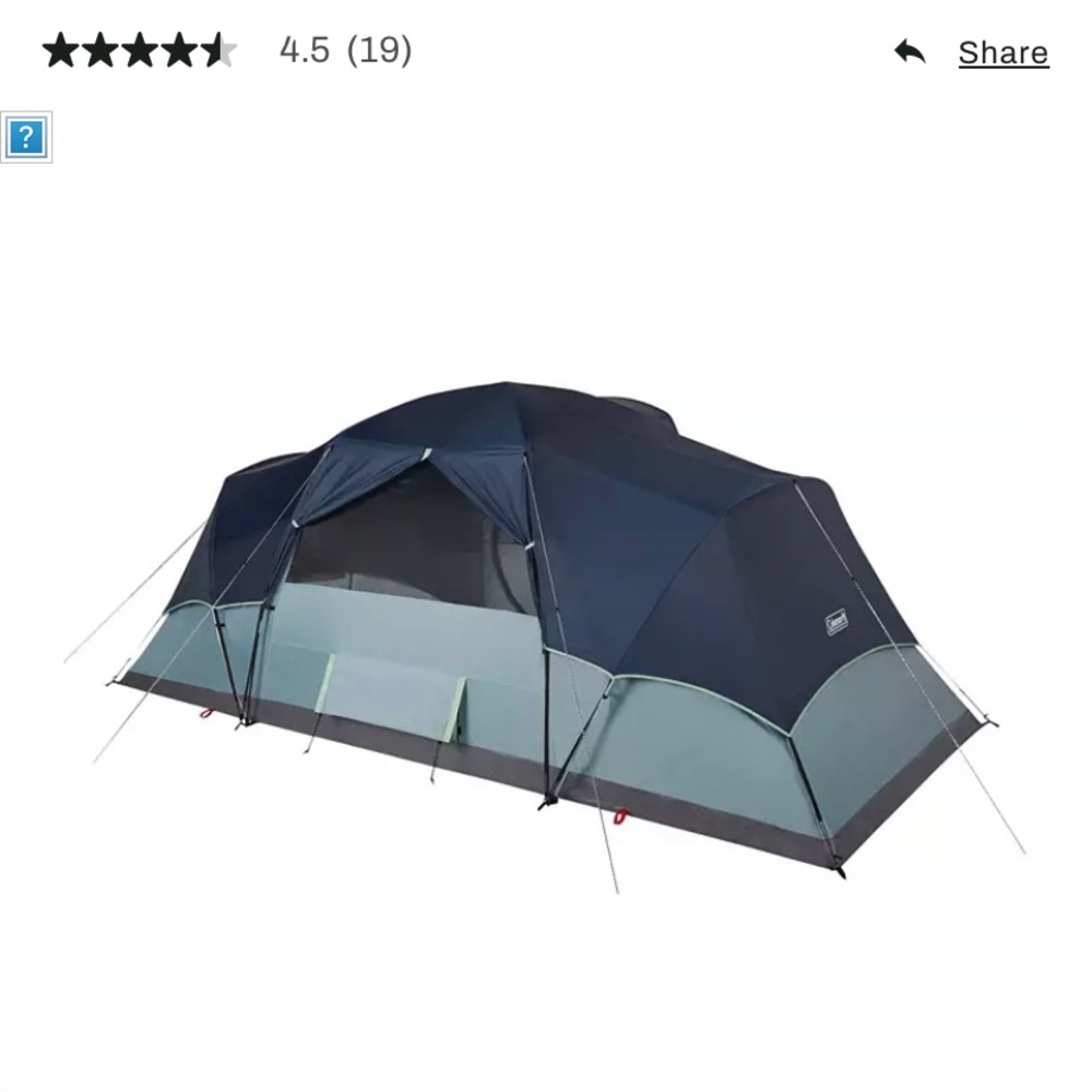 Coleman Skydome 8-Person Camping Tent XL (new never opened)